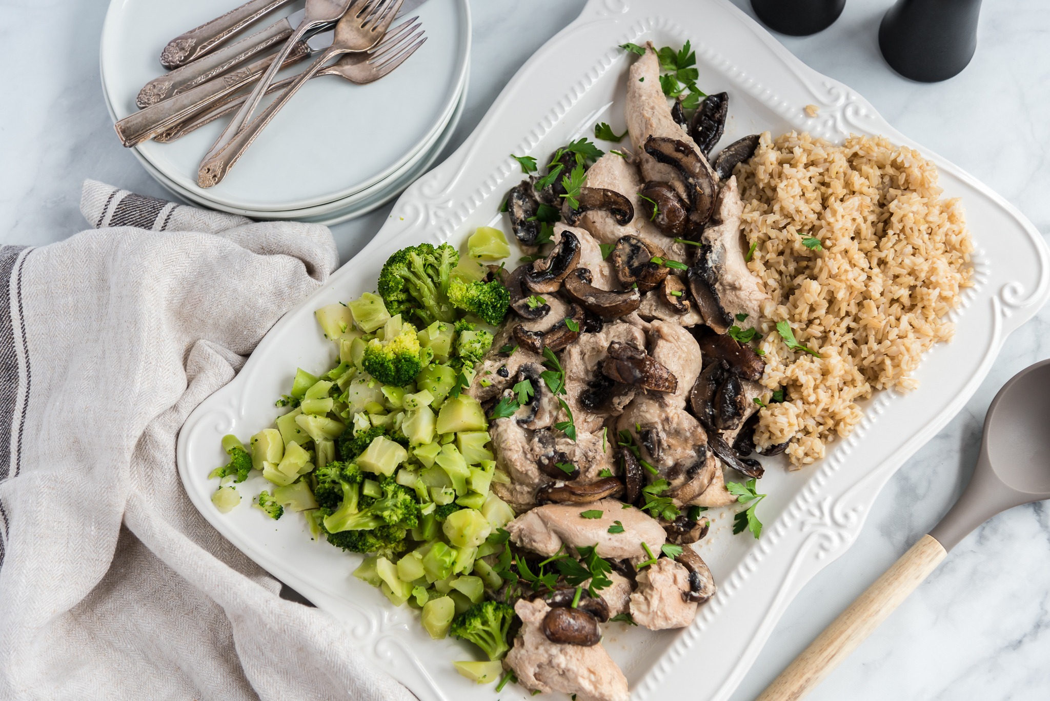 Slow Cooker Mushroom Chicken- C - 5 Dinners In 1 Hour