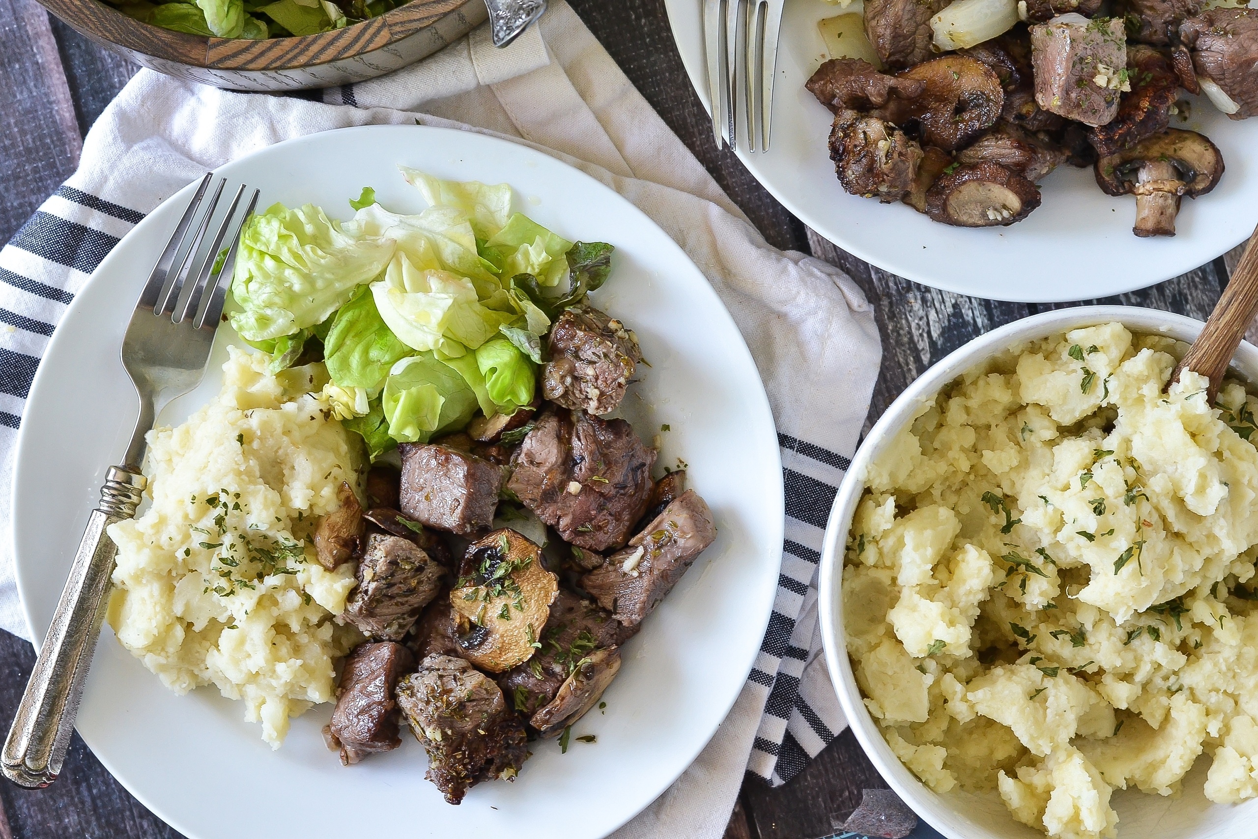 Broiled Steak and Mushrooms - CE - 5 Dinners In 1 Hour