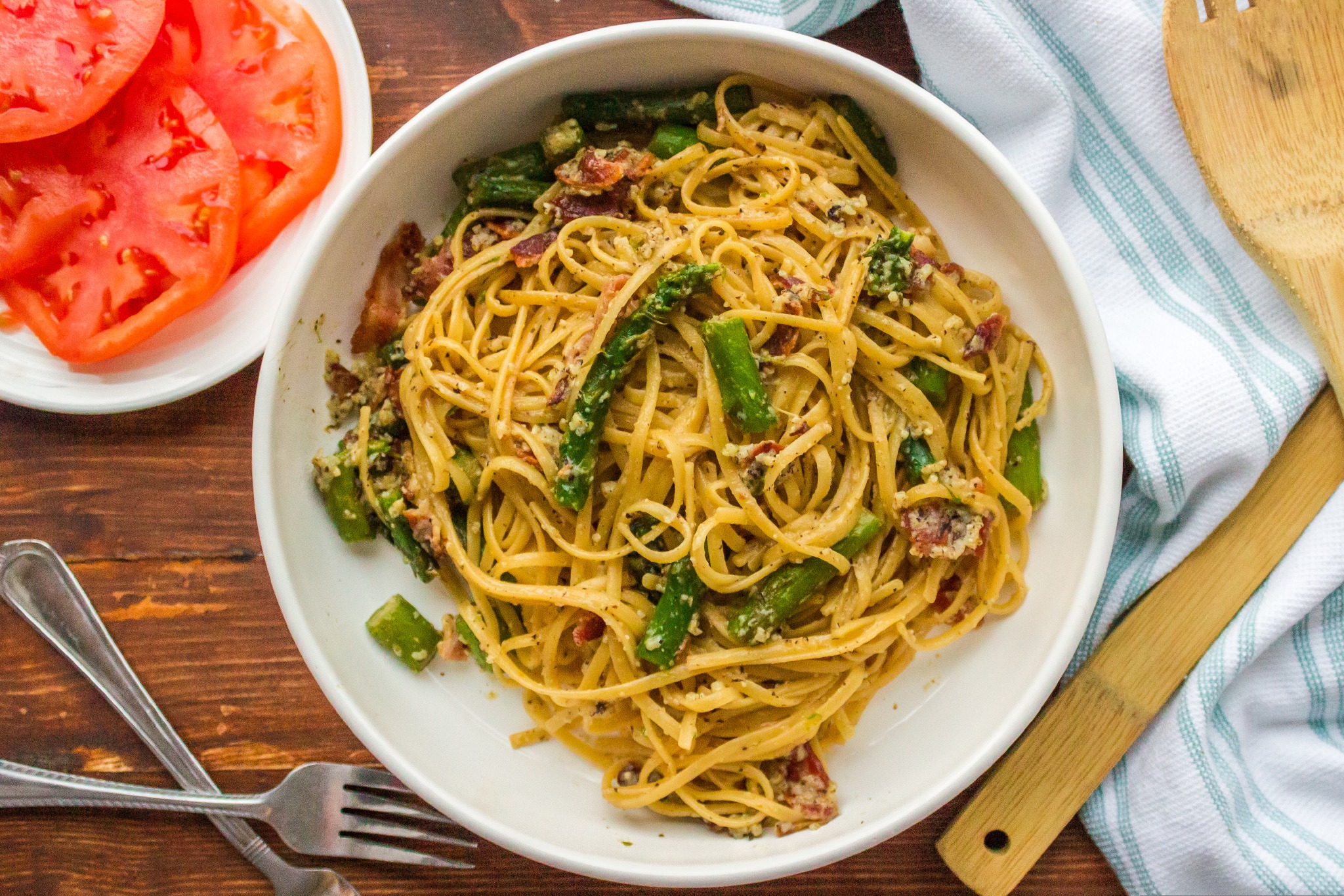 Bacon Asparagus Pasta - 5 - 5 Dinners In 1 Hour
