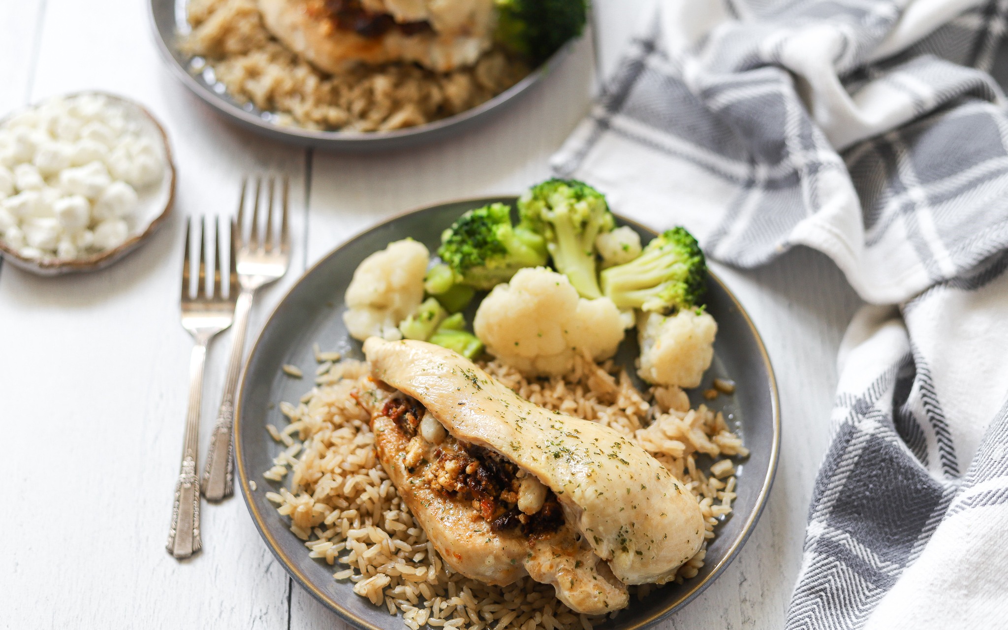 Sun Dried Tomato and Goat Cheese Stuffed Chicken - CE - 5 Dinners In 1 Hour