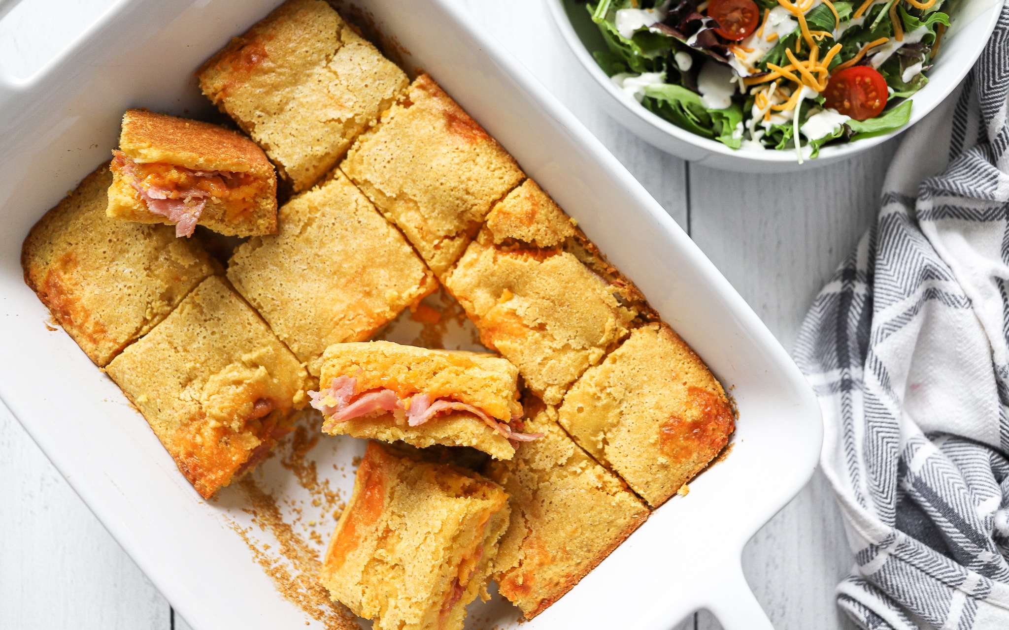 Hot Ham Cornbread Sandwich - Anniversary - 5 Dinners In 1 Hour