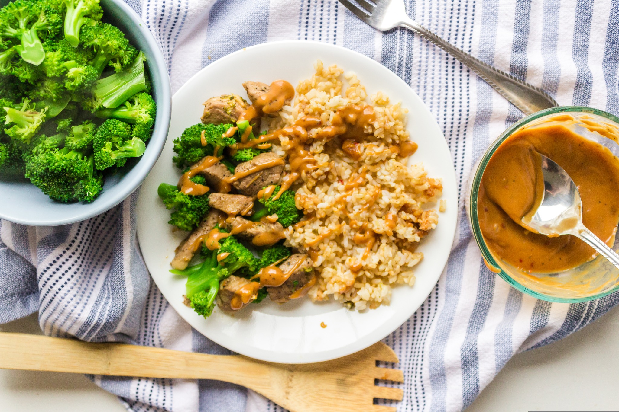 Pork Satay and Broccoli Unkabobs- C - 5 Dinners In 1 Hour