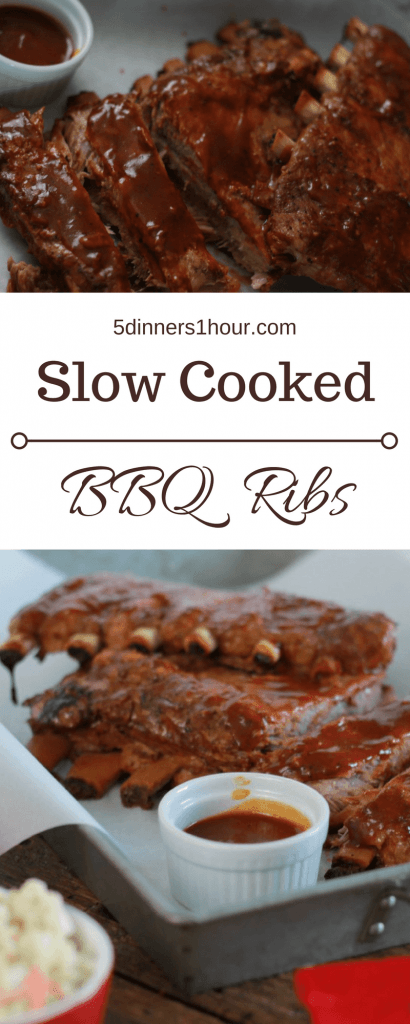 Ohhh ya! Now we are talking!! Slow Cooker BBQ Ribs | 5dinners1hour.com