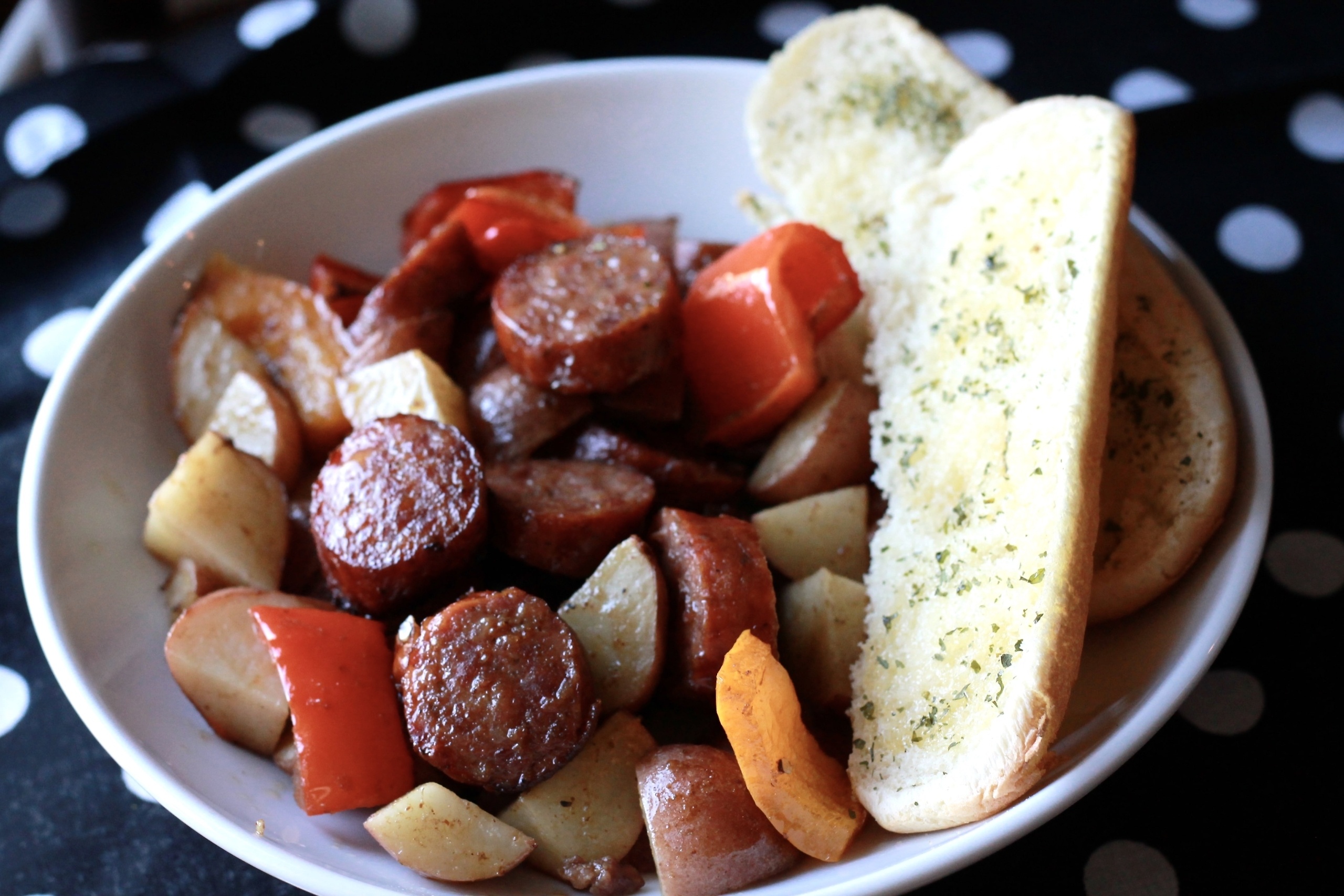 Kielbasa with Potatoes and Peppers - CE - 5 Dinners In 1 Hour