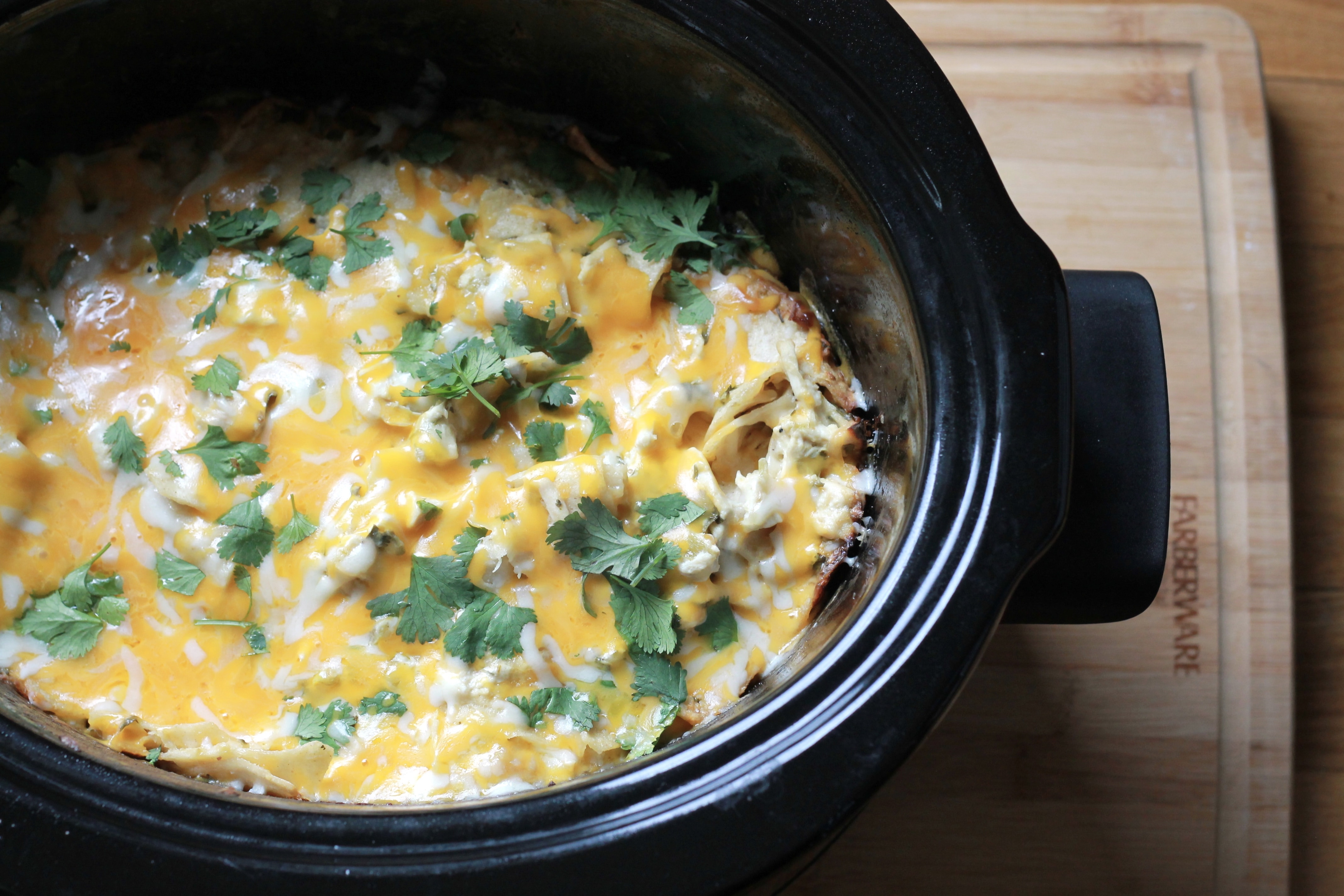 Slow Cooker Sour Cream Enchilada Casserole - 5 Dinners In 1 Hour