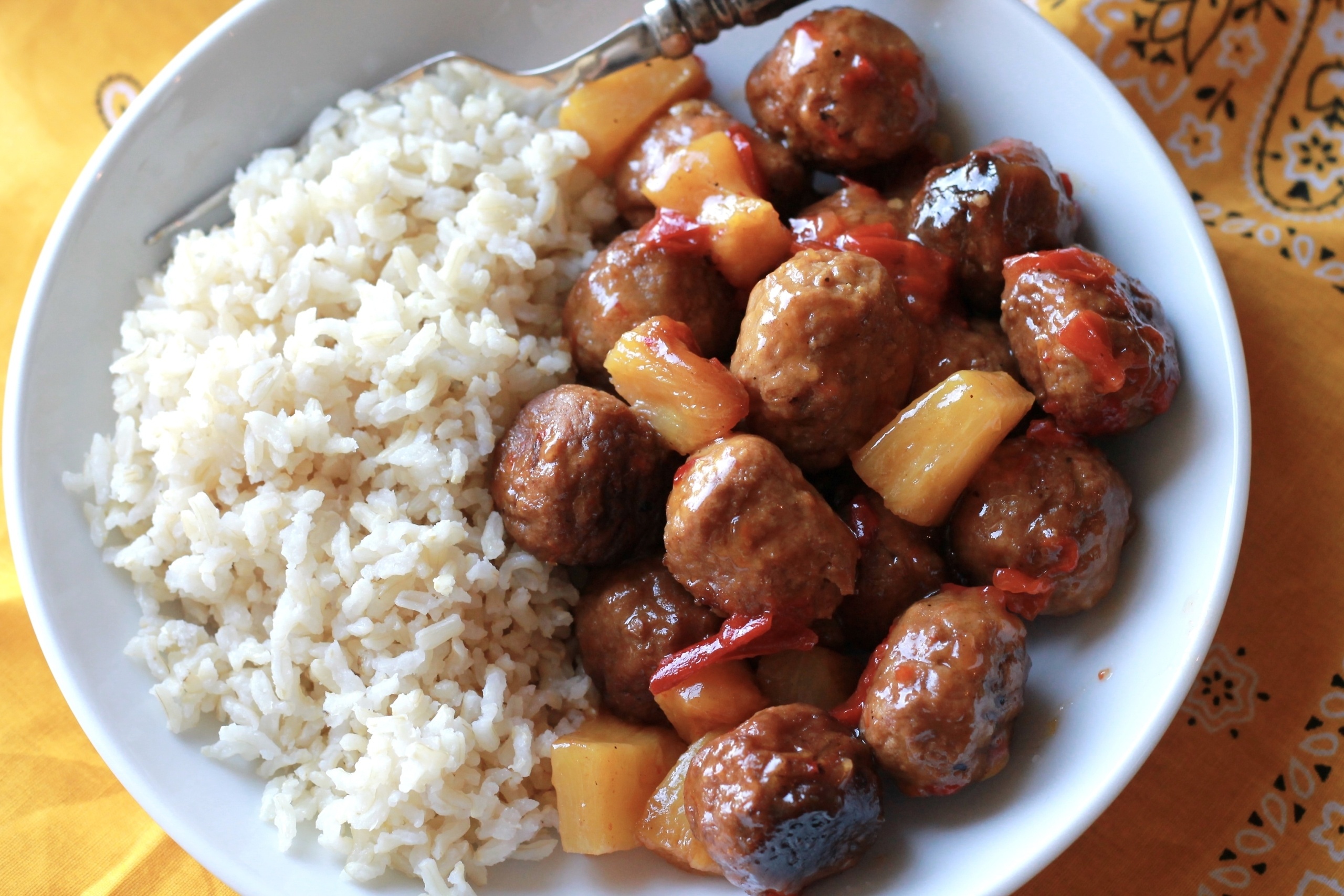 Slow Cooked Sweet and Sour Meatballs - FF - 5 Dinners In 1 Hour