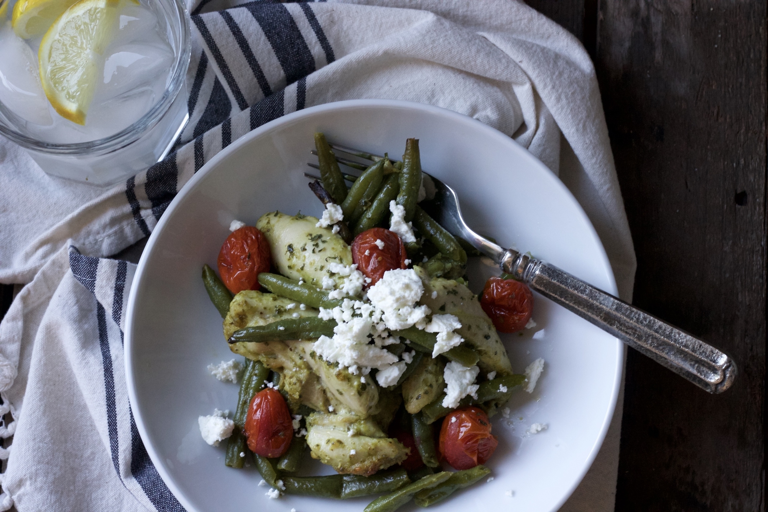Pesto Chicken and Veggies - 5 Dinners In 1 Hour