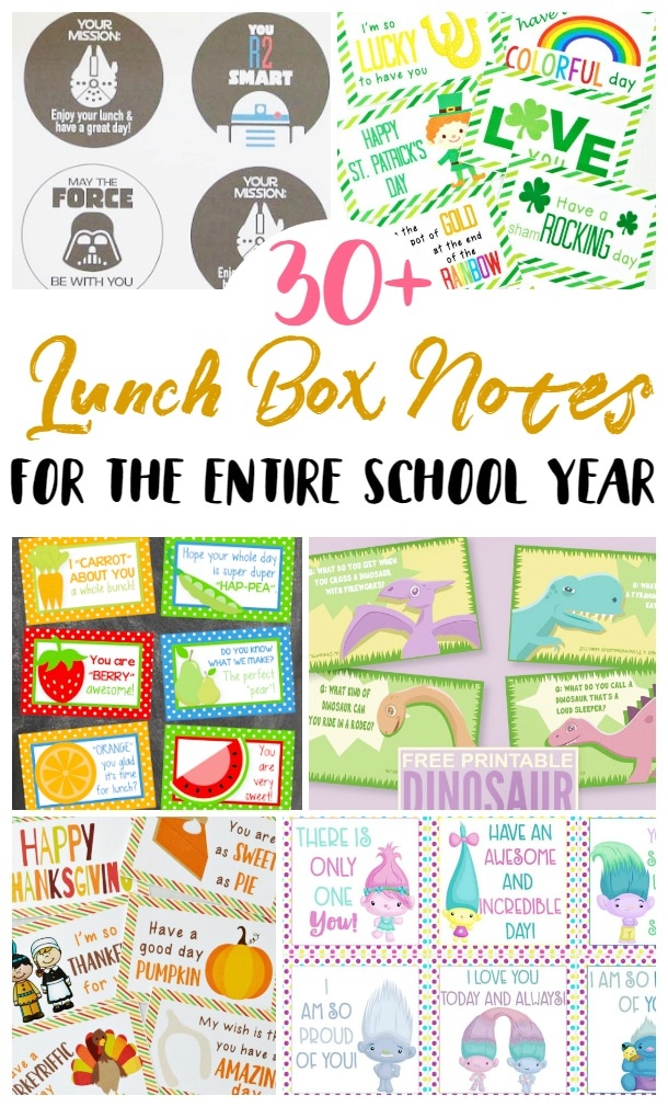 16 Free & Cute Printable Lunchbox Notes for Tweens & Teens - iMOM