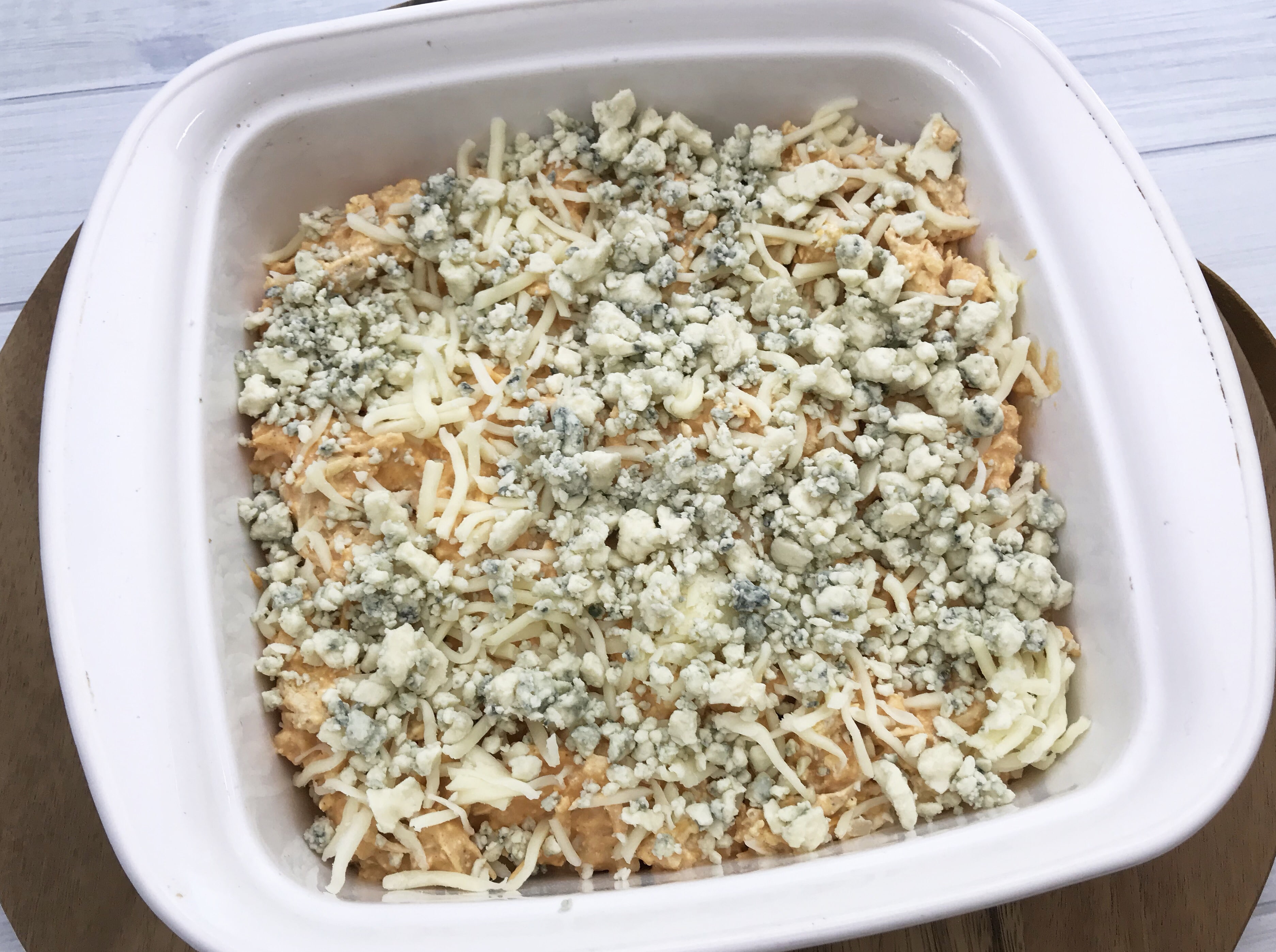 Low Carb Keto Buffalo Chicken Casserole - 5 Dinners In 1 Hour
