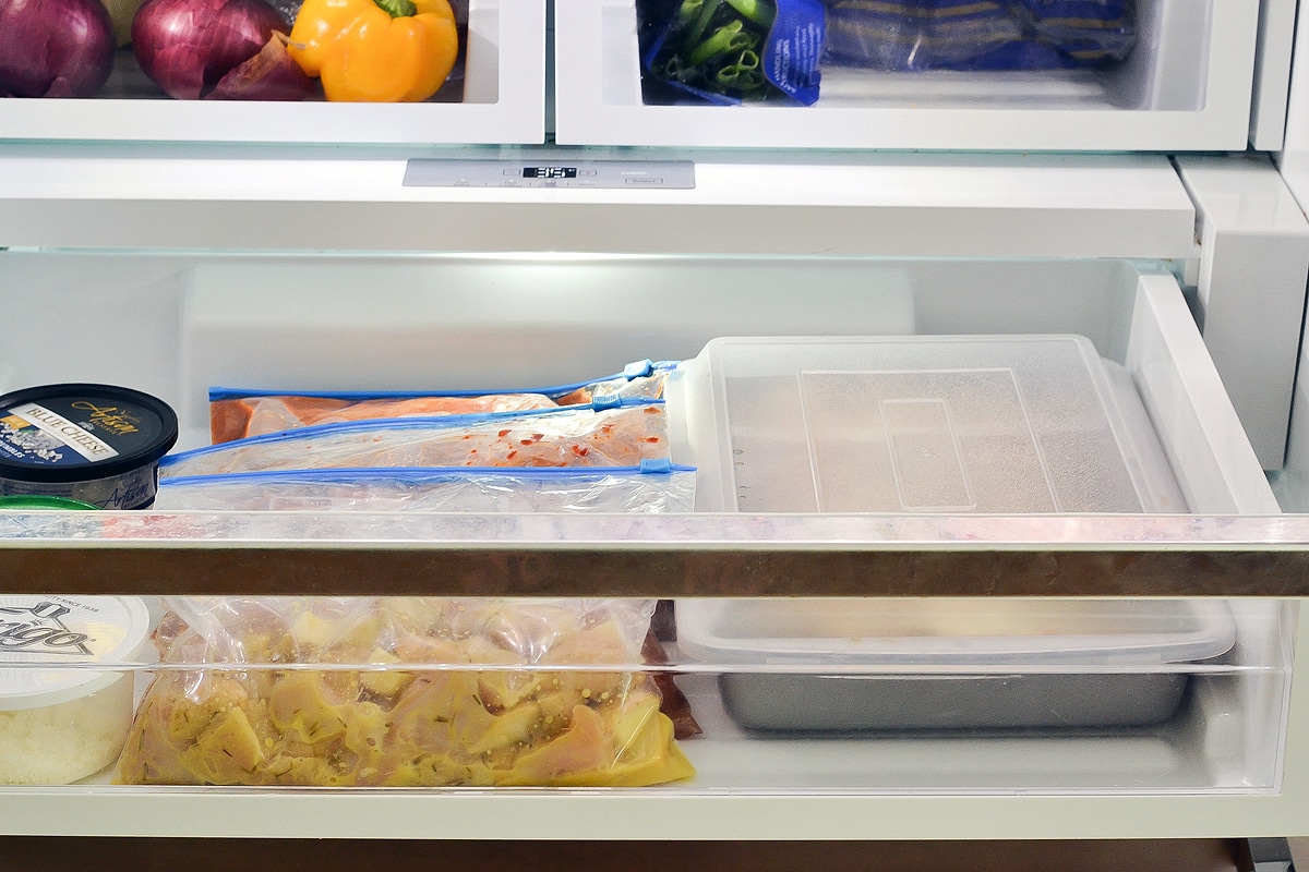 Storing the bags in the fridge