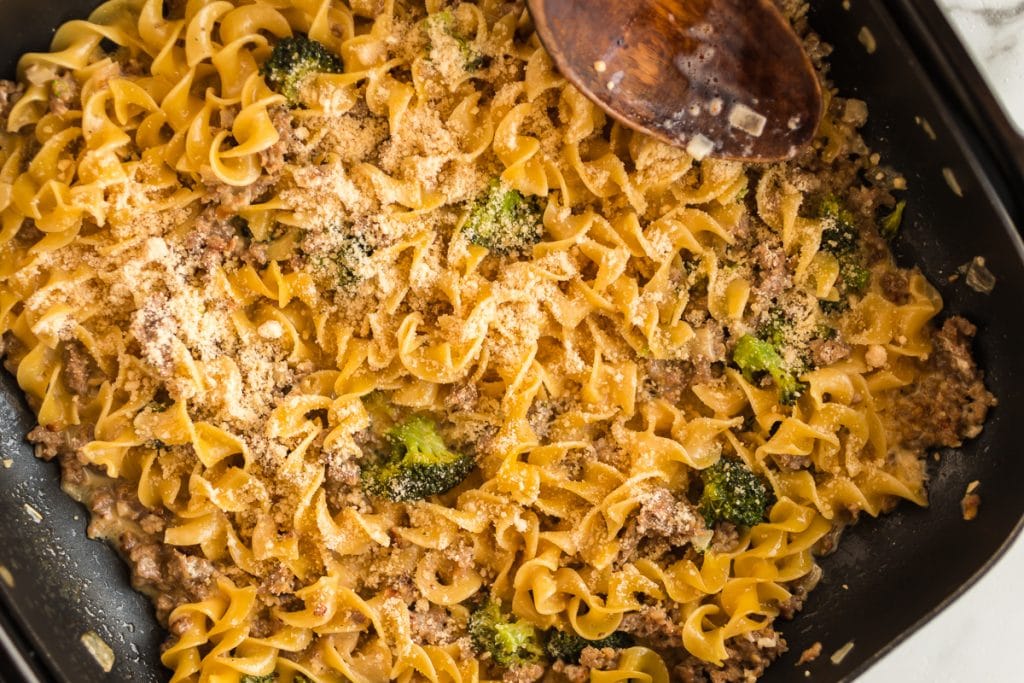 creamy sausage and broccoli pasta