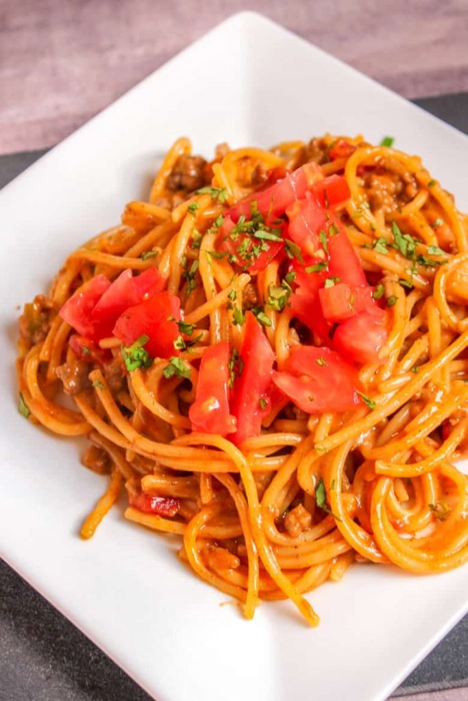 One pot taco spaghetti recipe