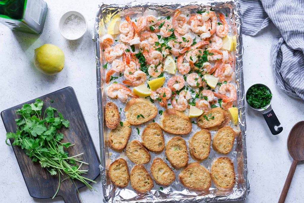 Sheet Pan Shrimp Scampi